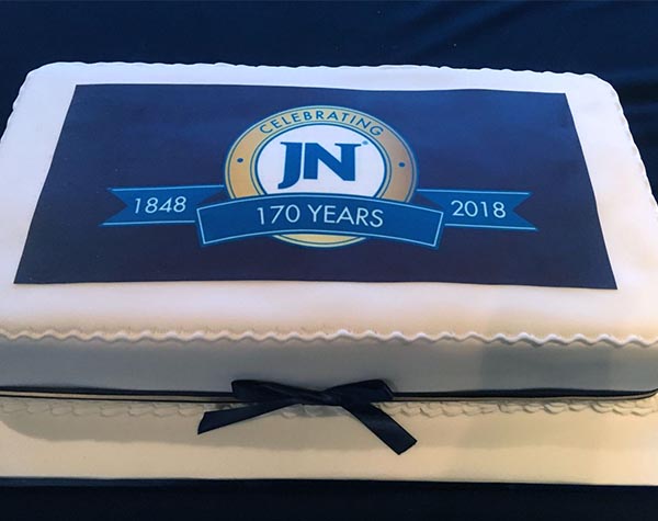 Newton 170th birthday cake