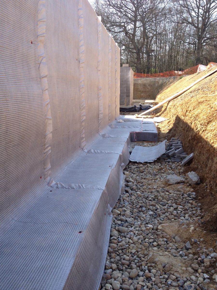 Externally Applied Drainage Membrane Newton Waterproofing
