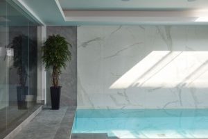Swimming pool in a basement