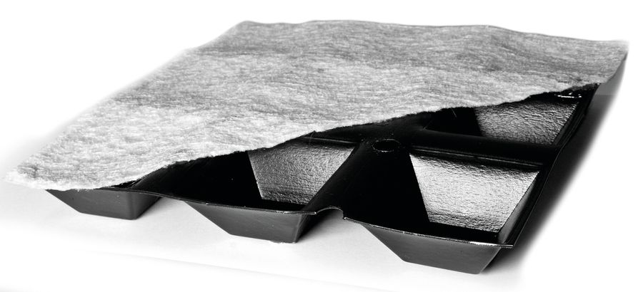 Detail of NewSeal 420 DeckDrain Green Roof Drainage Membrane