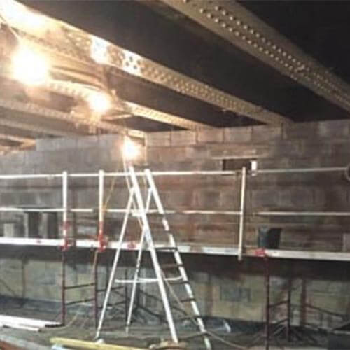 Waterproofing above a railway