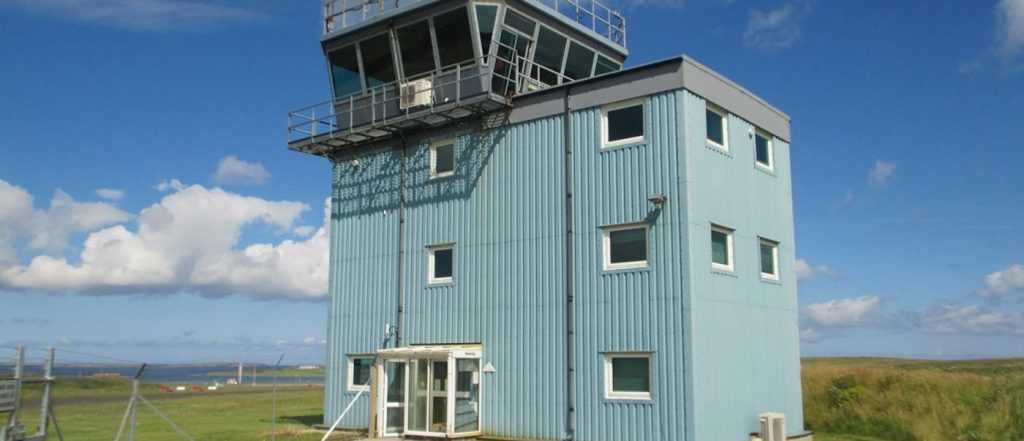 External shot of Orkney's Air Traffic Control Tower