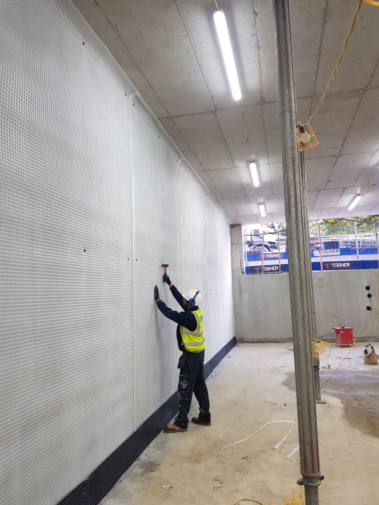 Newton 508 Membrane Installation Wall