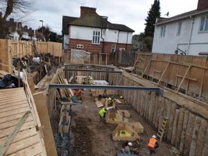 After the basement excavation