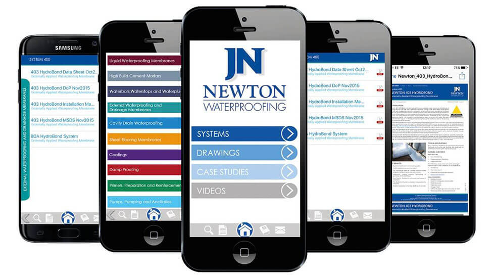 Download the Newton waterproofing app