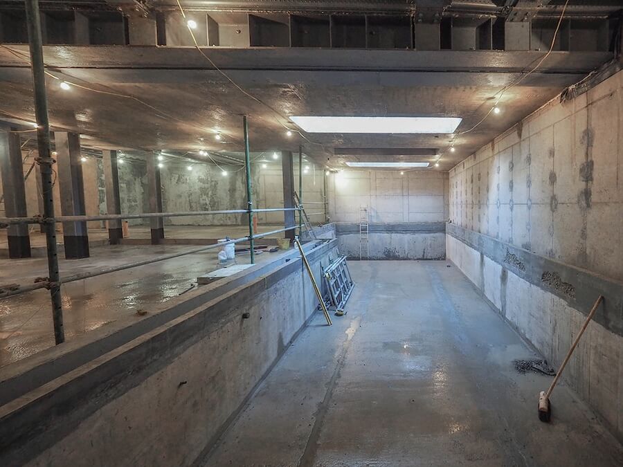 Deep excavations were required into the water table in order to achieve the required depth for the new basement swimming pool