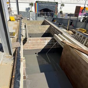 Testing the system with a successful 80mm flood test