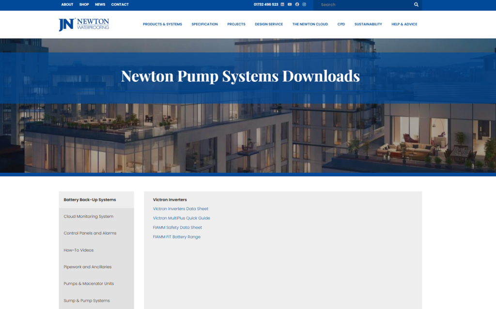 newton pump systems downloads page