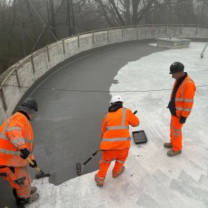 The first coat of PolyMaxx HA quickly applied by roller
