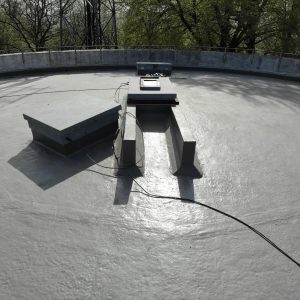 The finished system provides a completely waterproofed roof